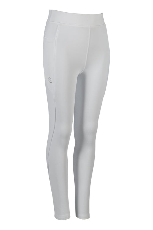 Alice Junior Silicone Riding Leggings Seat White