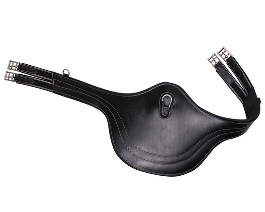 Singel met buikflap luxe zwart