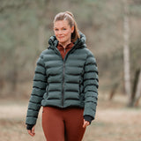 Pufferjas Kort Penelope Schaduw Steel