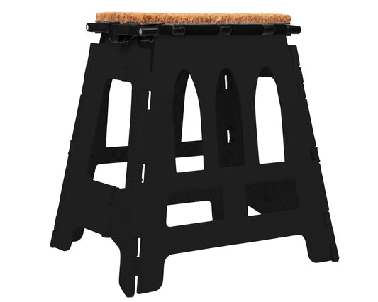 Step-up stool with matt black