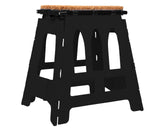 Step-up stool with matt black
