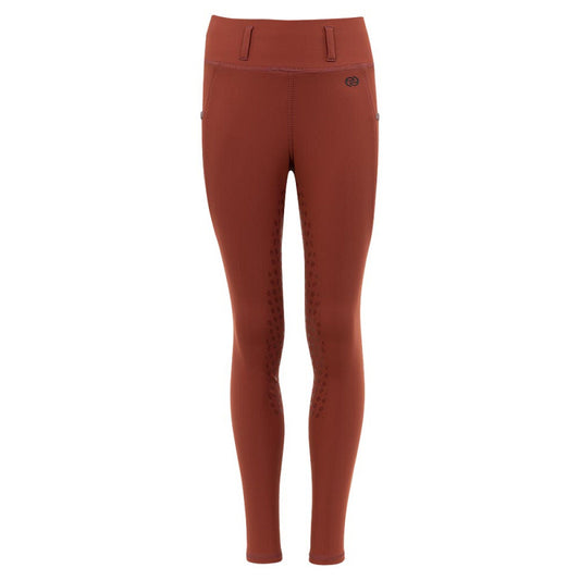 Figo Silicone Seat Riding Leggings Junior Roasted Russet