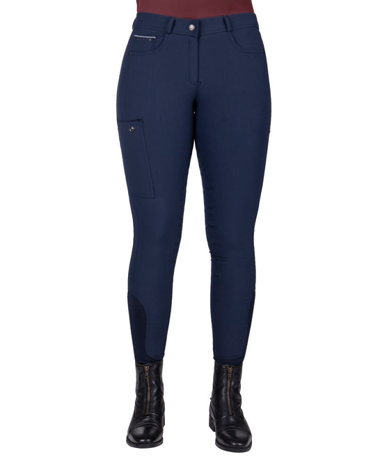 Riding breeches Qiara Ladies Leg Grip Navy