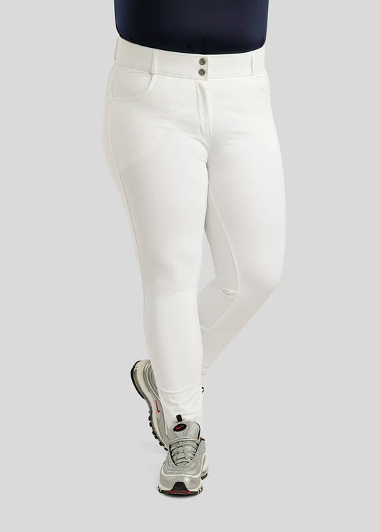 CURVE | Montar Rijbroek Megan Highwaist Wit