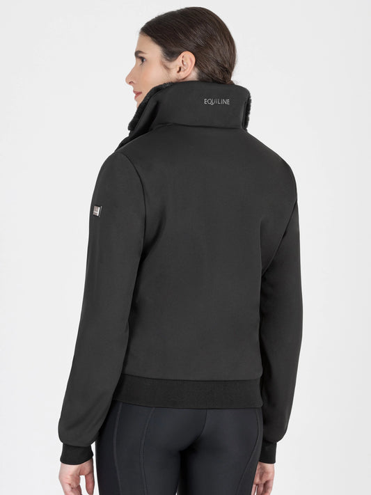 Equiline Softshell Jas met Eco-Bont Zwart