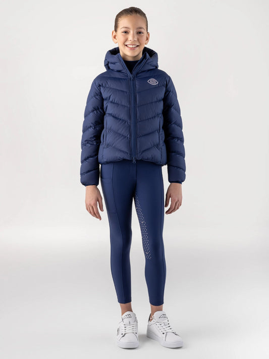 Equiline Bomber Junior Cumin Navy Peony
