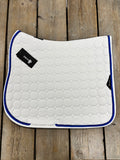 Custom | Equiline Octagon Zadeldek Wit Kobalt blauw