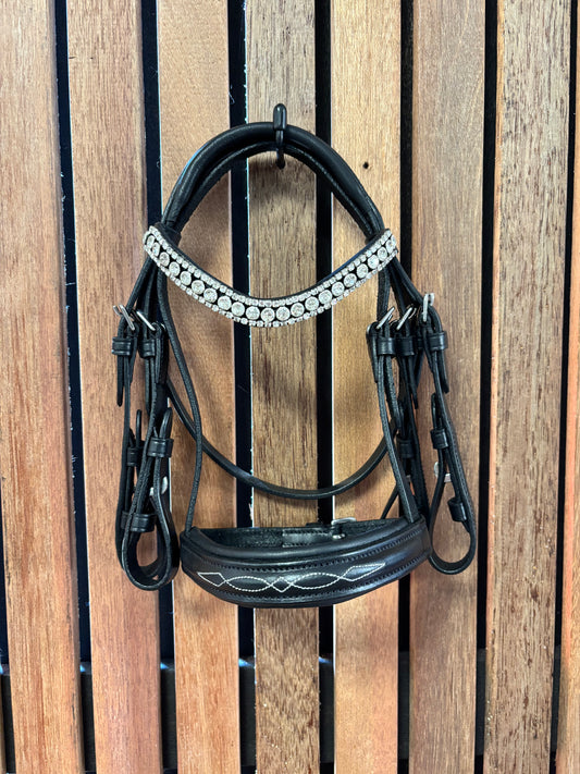 Hoofdstel Stang & Trens Hobby Horse Zwart Glitter