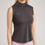 Shirt MoPearl Pintuck Sleeveless Slate Grey