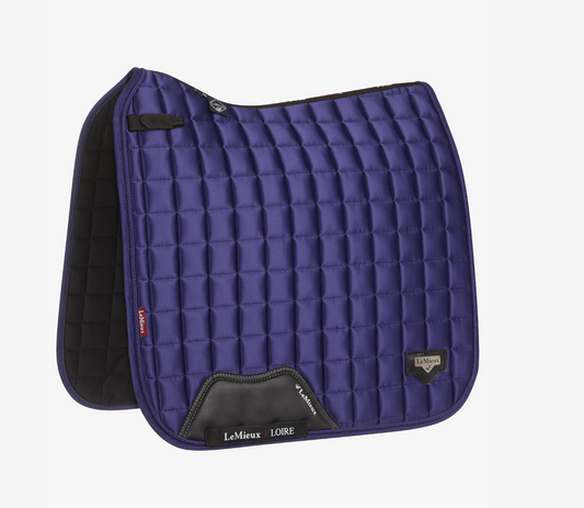 LeMieux Saddle Pad Loire Classic Satin Ink Blue Dressage