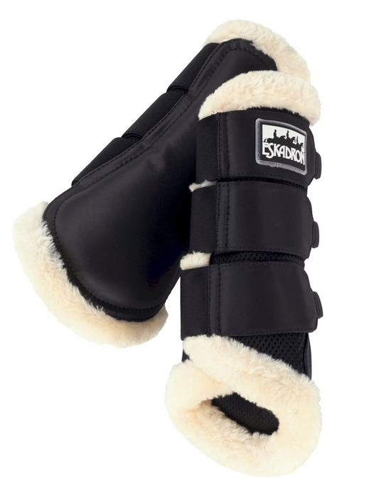 Eskadron Leg Protectors Soft Mesh Fauxfur Black