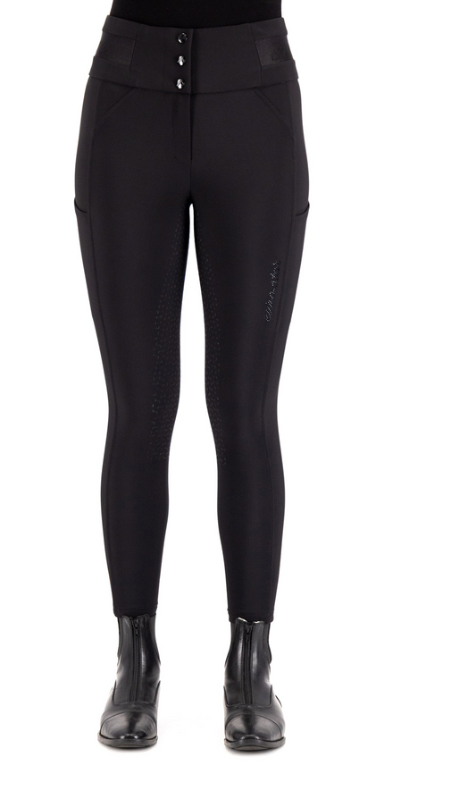 Rijbroek ESAthletic Luxe Full Grip Zwart