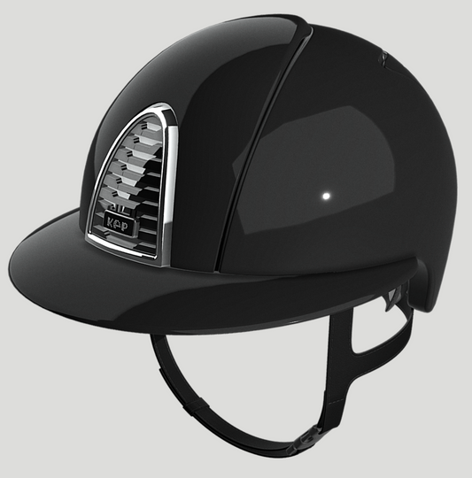 KEP Italia Cromo 2.0 Shine Zwart Polo Kristalli Logo Chrome