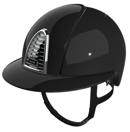 KEP Italia Cromo 2.0 Shine Zwart Polo Kristalli Logo Chrome