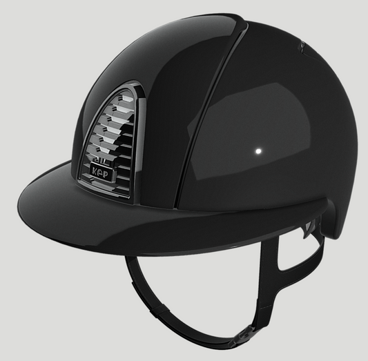 KEP Italia Cromo 2.0 Shine Zwart Polo Kristalli Logo Black Mirror