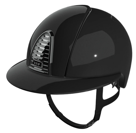KEP Italia Cromo 2.0 Shine Zwart Polo Kristalli Logo Black Mirror