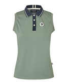 Kingsland Laura Sleeveless Polo Green Agave