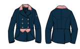 ForHorses Custom Wedstrijdjas Lulu korte frack navy-roze