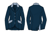 ForHorses Custom Wedstrijdjas Cristina Navy Lichtblauw