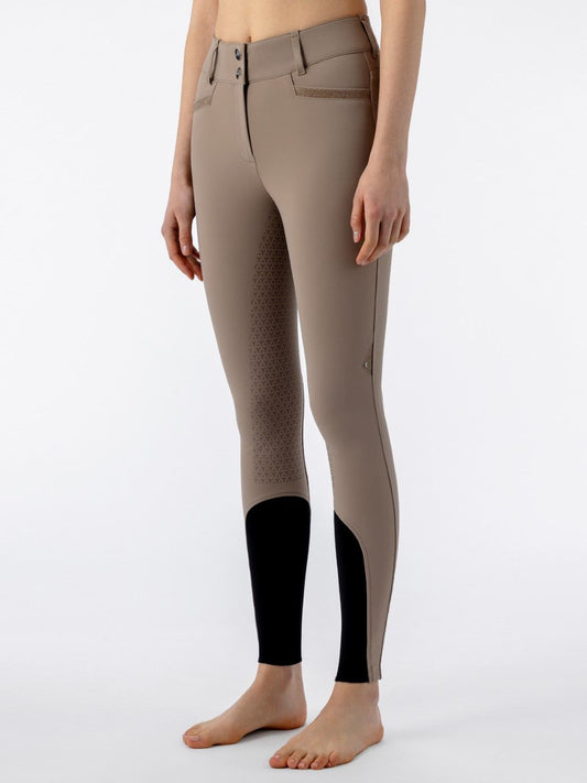 Equiline Crystalek Rijbroek Full Grip High Waist Taupe