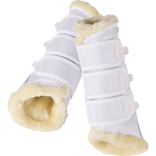 Eskadron Leg Protectors Soft Mesh Fauxfur White
