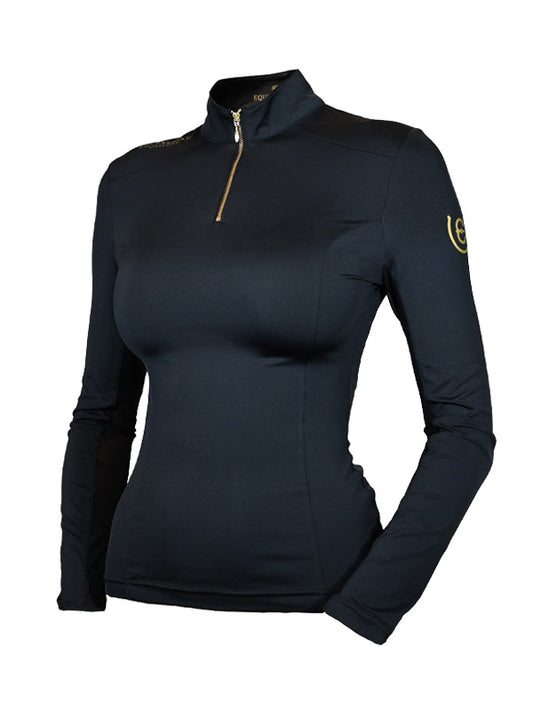 Equestrian Stockholm Air Breeze Shirt Black Gold