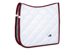 Equestrian Stockholm Saddle Pad White Perfection Bordeaux