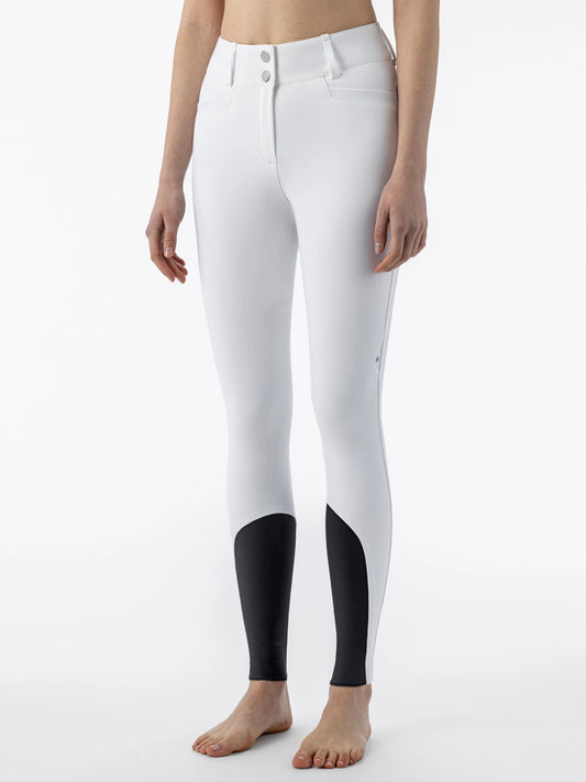 Equiline Crystalek Rijbroek Full Grip High Waist Wit