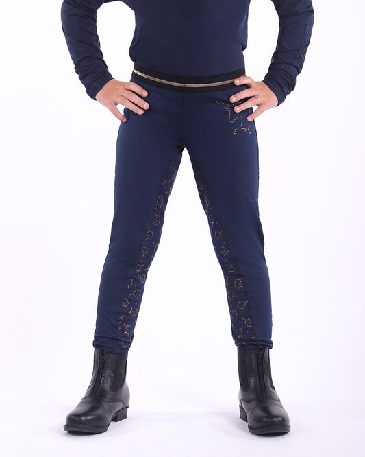 Riding leggings Rosa Junior Full Grip Navy