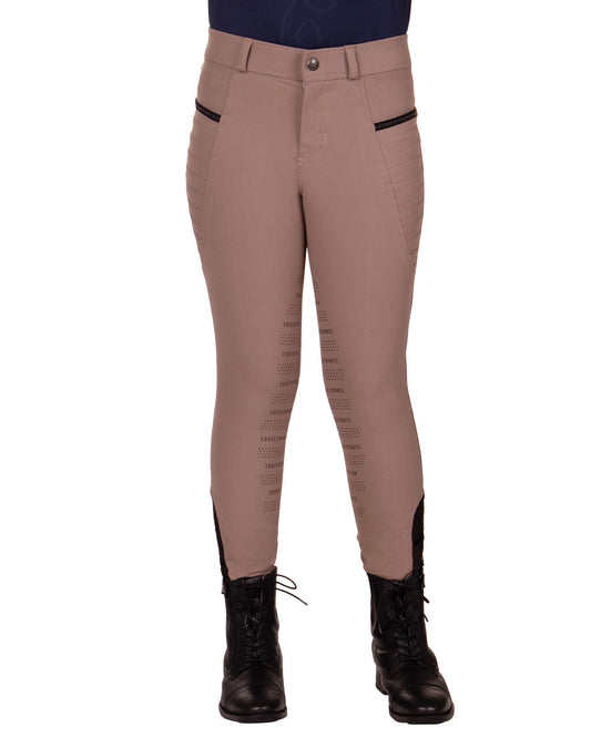 Riding Breeches Rylee Junior Leg Grip Beige