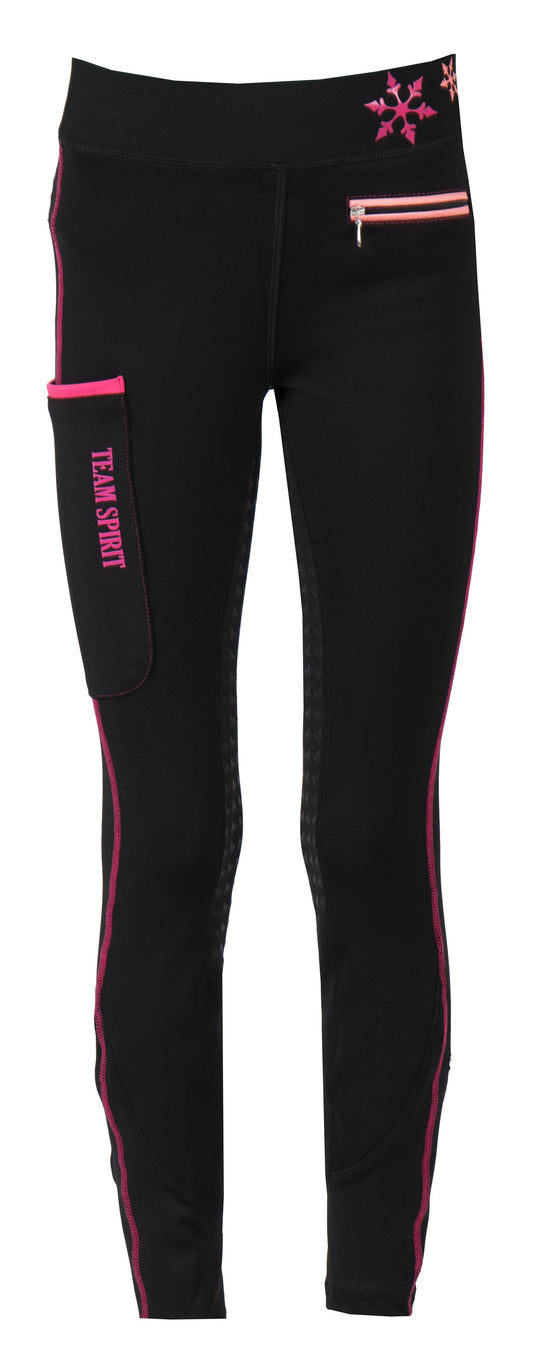 Riding leggings Nina Junior Black-Pink