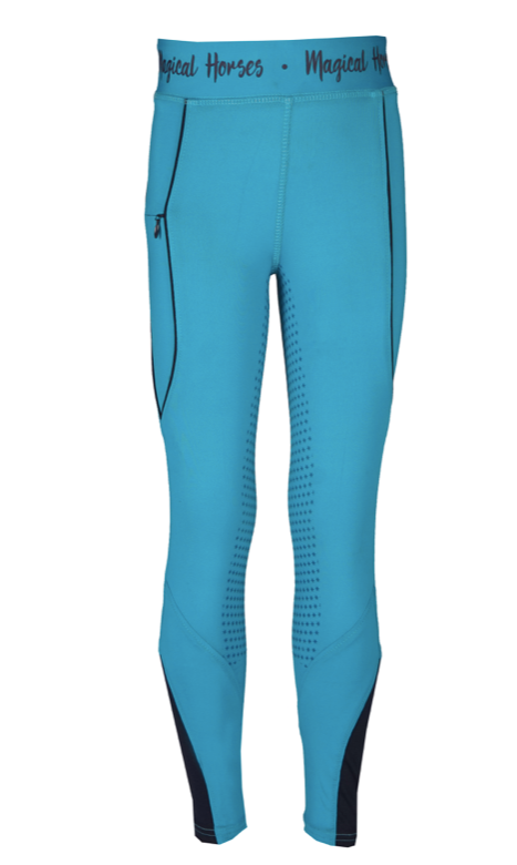 Riding leggings Nina Junior Turquoise