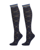 Stockings Square Blueberry/Golden Glow