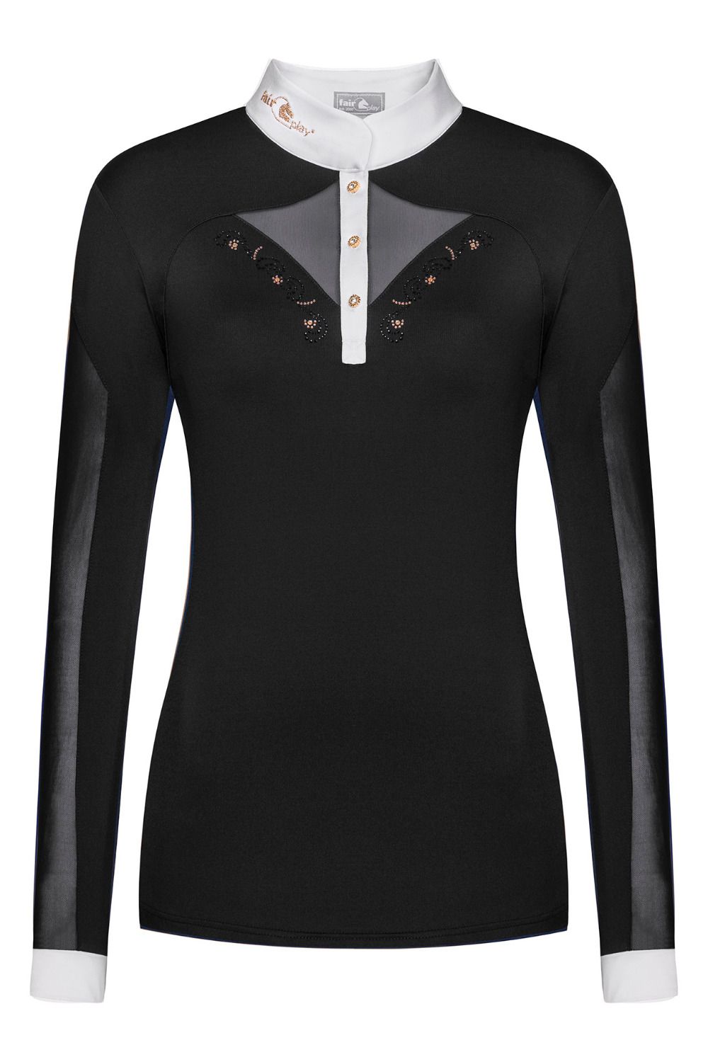 Wedstrijdshirt Cathrine Lange Mouw Rosegold Zwart