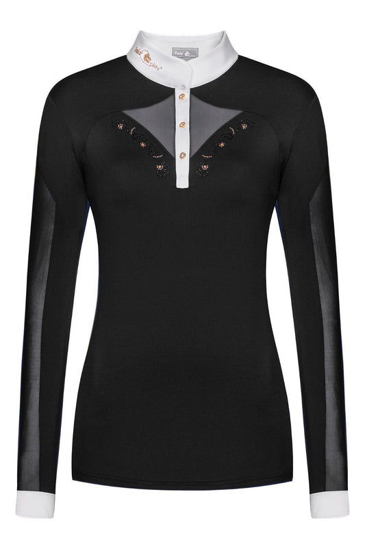 Wedstrijdshirt Cathrine Lange Mouw Rosegold Zwart