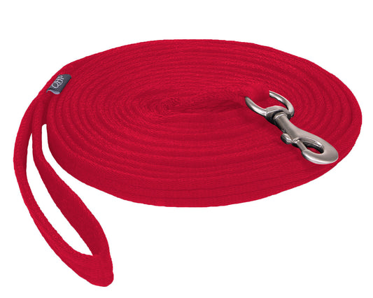 Longeerlijn in tas Rood