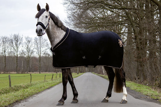 Fleecedeken Cooler Rosegold Glamour Style Rosegold Zwart