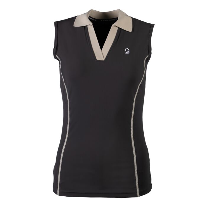 Polo Limone Sleeveless Zwart