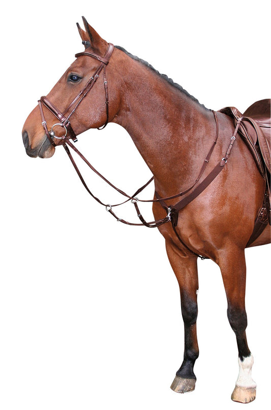Elastic breastplate with martingale black