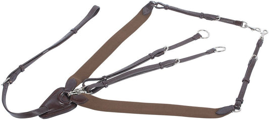 Elastic breastplate with martingale black