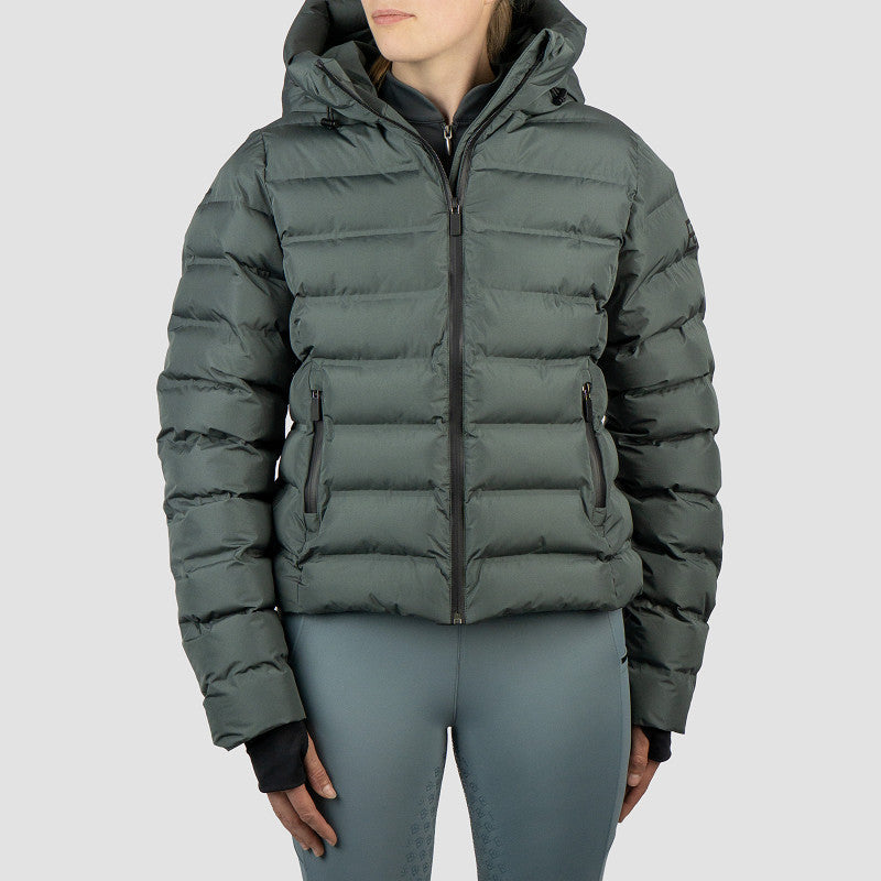 Pufferjas Kort Penelope Schaduw Steel