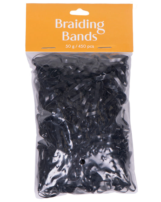 Invlechtelastiekjes Breed Zwart