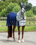 Vliegendeken met hals en masker blauw