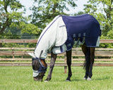 Vliegendeken met hals en masker blauw