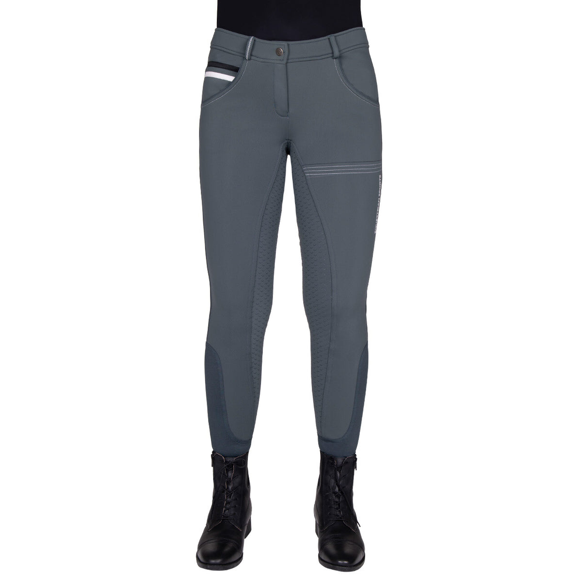 Riding breeches Softshell Emma Full Grip Jungle Green