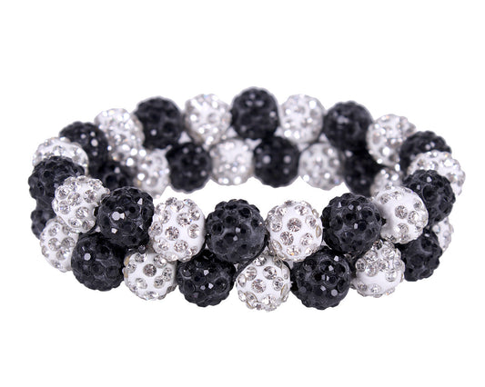 Knotband Gloss Wit/Zwart