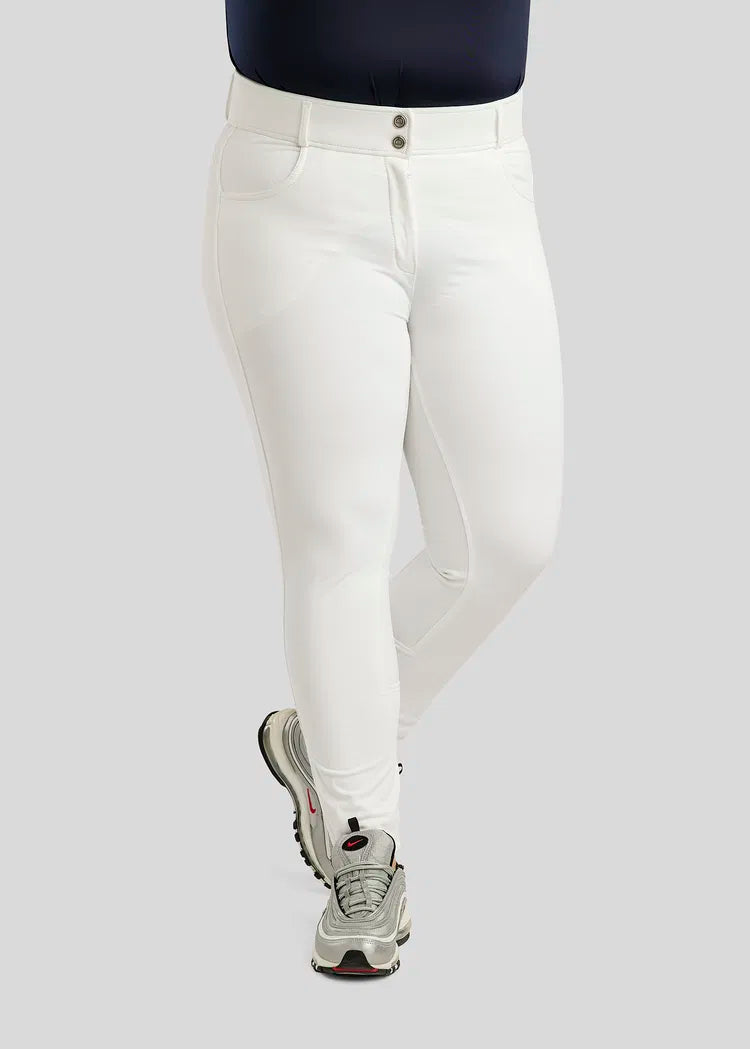 CURVE | Montar Rijbroek Megan Highwaist Wit