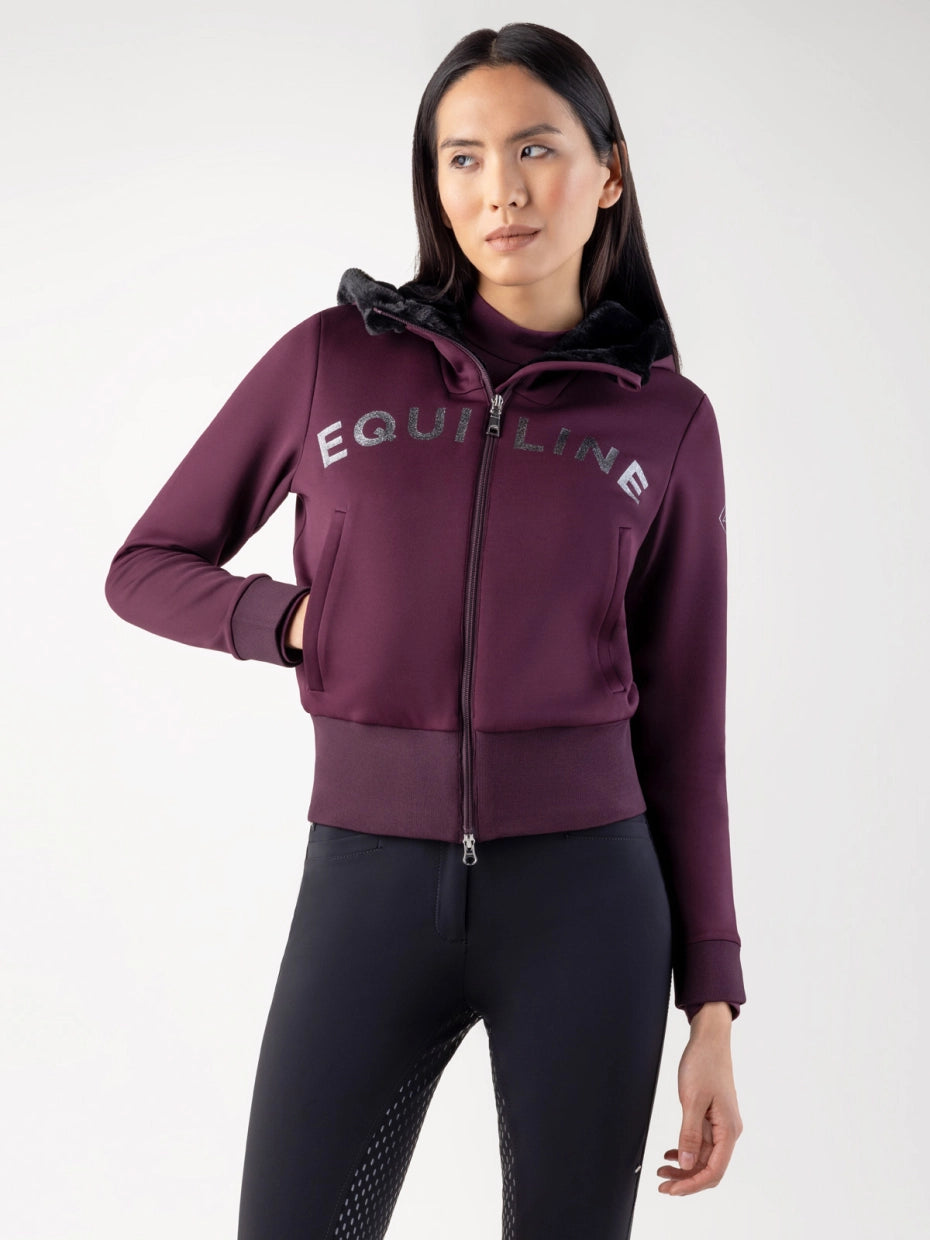 Equiline Full Zip Sweatshirt Amaranth