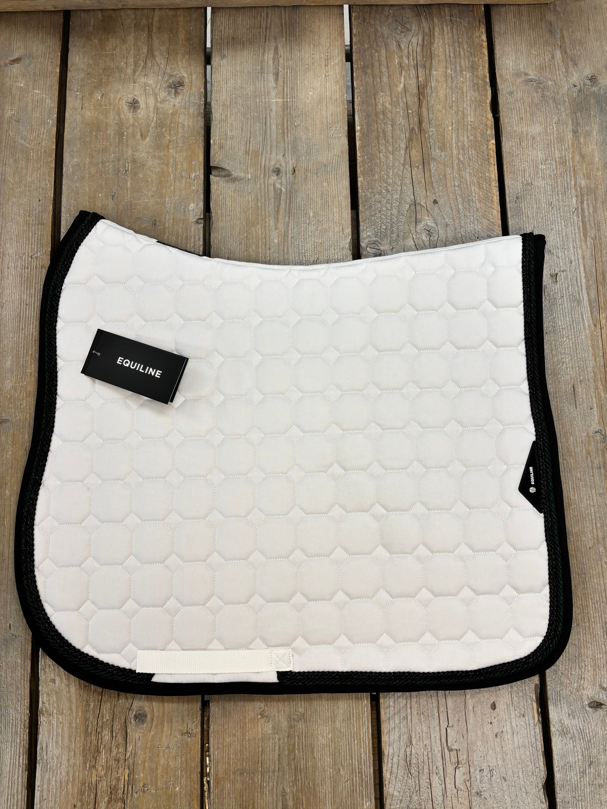 Custom | Equiline Octagon Zadeldek Wit Groen