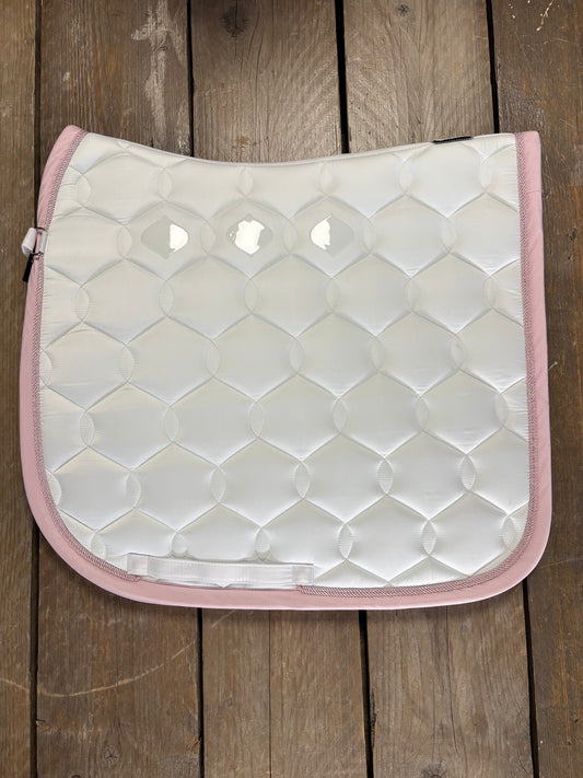 Custom | Eskadron Wave Zadeldek Wit Roze I